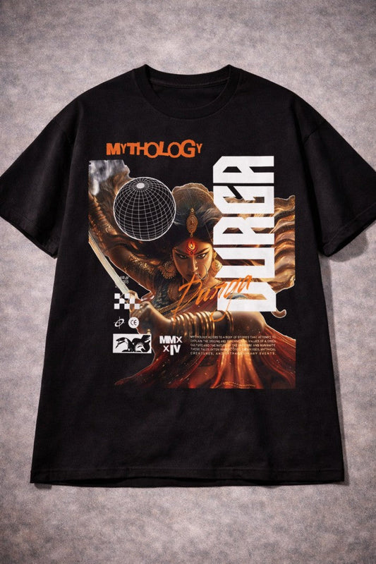 Mythology Durga Regular T-Shirt | Black