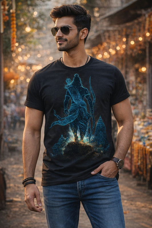 Sri Ram Walking Regular T-Shirt | Black