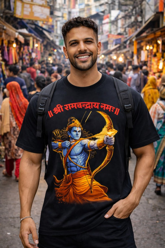 Sri Ram Shooting Regular T-Shirt | Black