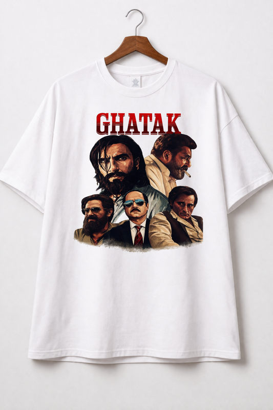 Dhurandhar Ghatak T-Shirt – Men & Women | Moon White