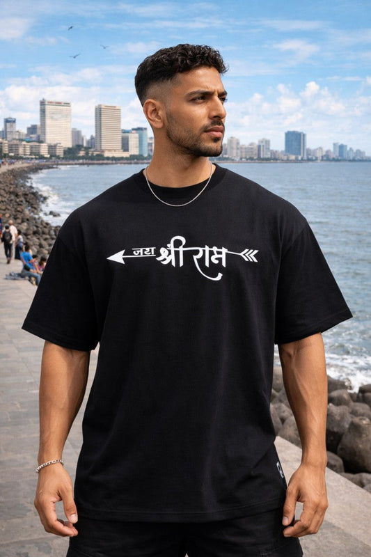 Sri Ram Archer Drop-Shoulder T-Shirt | Black