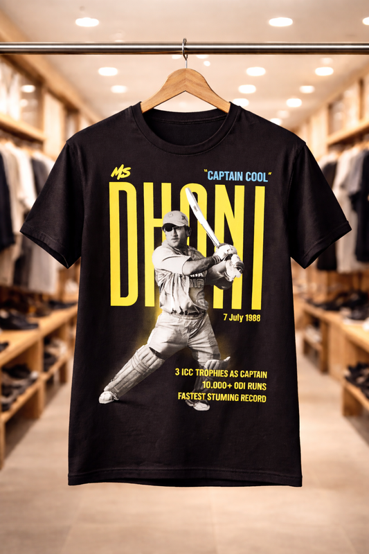 Dhoni Rhino T-Shirt – Men & Women | Midnight Black – product image