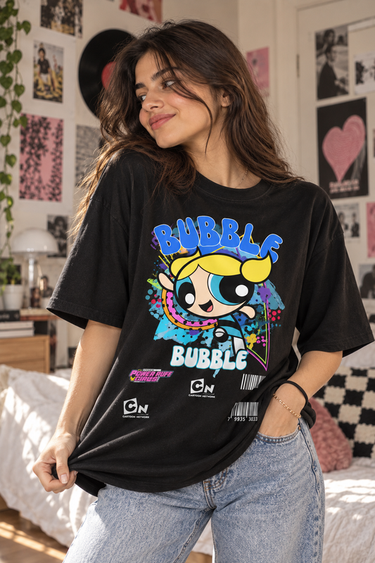 Powerpuff Girls Bubbles T-Shirt – Women | Black