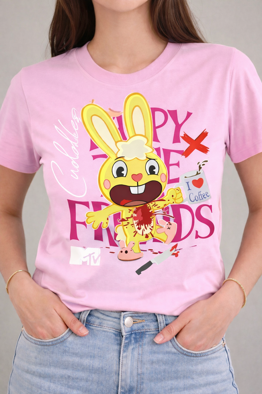 Happy & Friends – Women T-Shirt | Pink