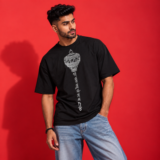 Shri Hanuman Gada T-Shirt – Men & Women | Black