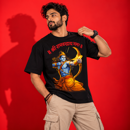 Sri Ram Shooting Regular T-Shirt | Black