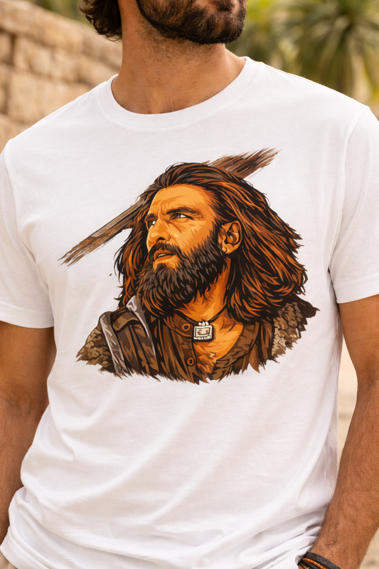 Hamza Ali Mazari T-Shirt | Dhurandhar T-Shirt – Men & Women | Moon White