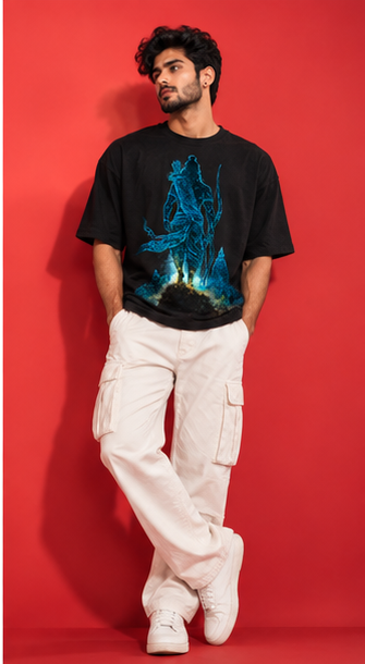 Sri Ram Walking Regular T-Shirt | Black