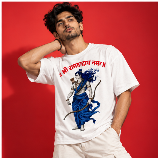 Sri Ram In Wind Regular T-Shirt | Off-White