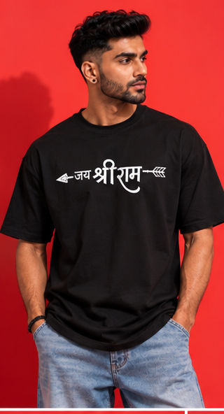 Sri Ram Archer Drop-Shoulder T-Shirt | Black