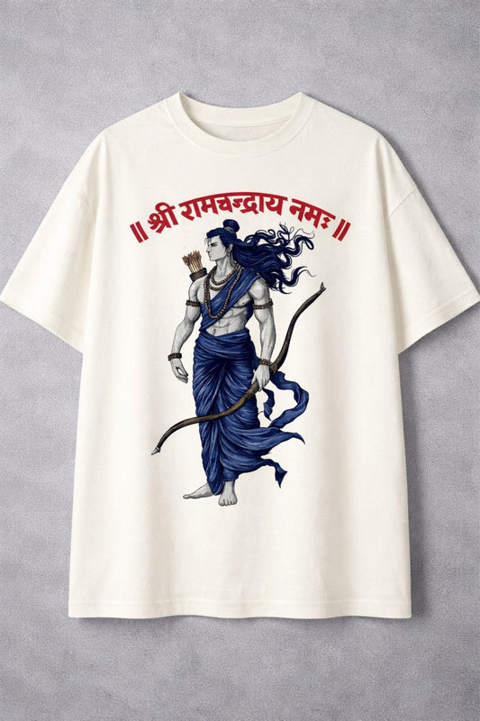 Sri Ram In Wind Regular T-Shirt |  Off-White