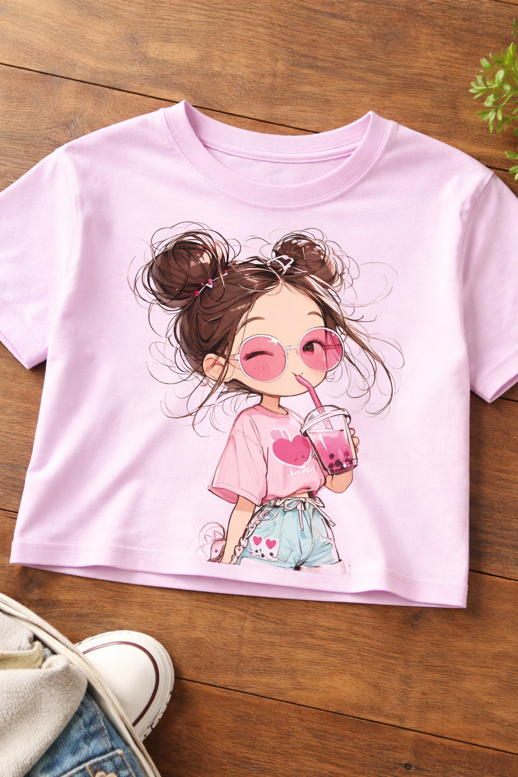 Anime Style And Pink Vibes Crop Top – Women | Lovely Lavender