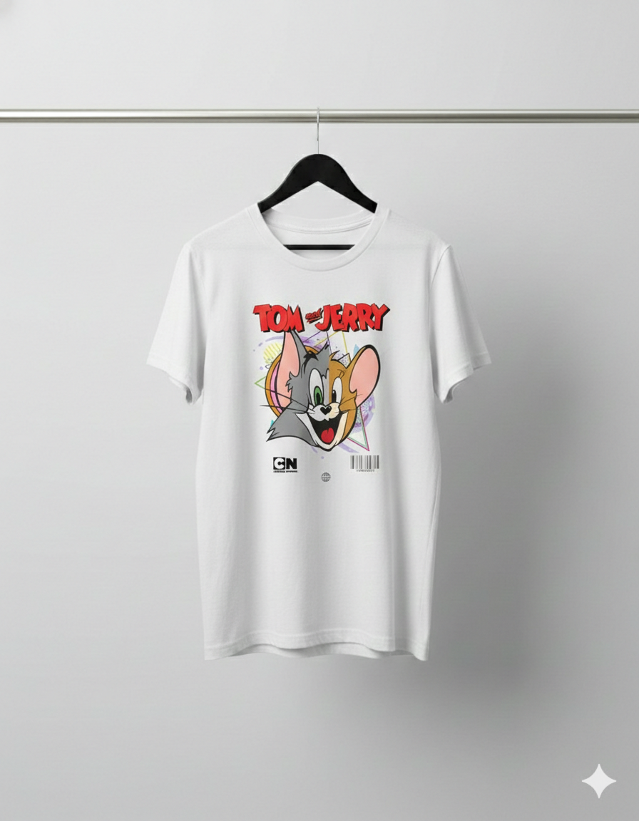 Tom And Jerry Unisex T-Shirt |  White