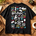 Harry Potter Universe Drop-Shoulder T-Shirt |  Black