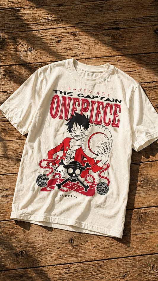 One Piece Luffy Regular Fit T-Shirt – Men & Women | Off White