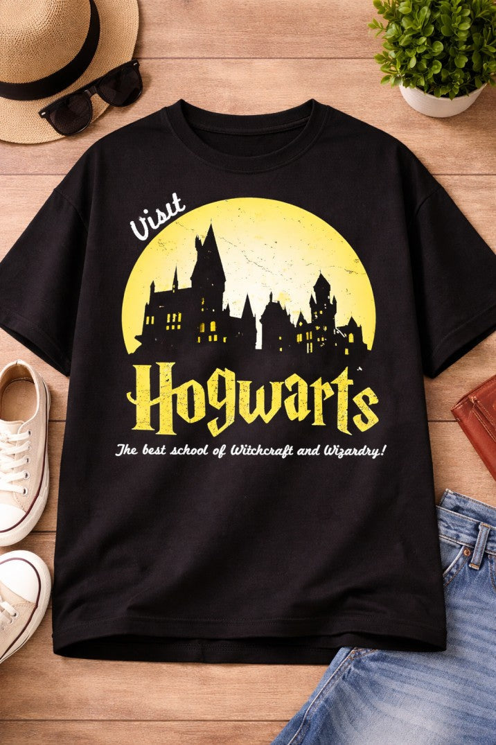 Harry Potter Visit Hogwarts T-Shirt |  Black