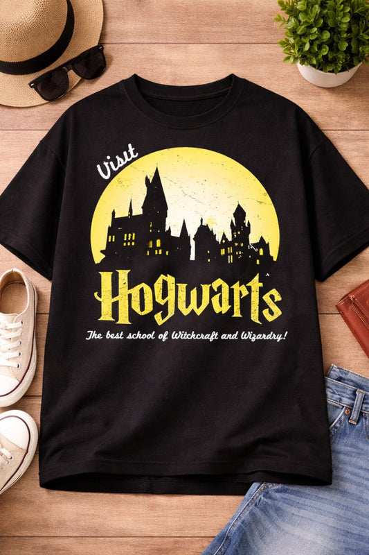 Harry Potter Visit Hogwarts T-Shirt |  Black