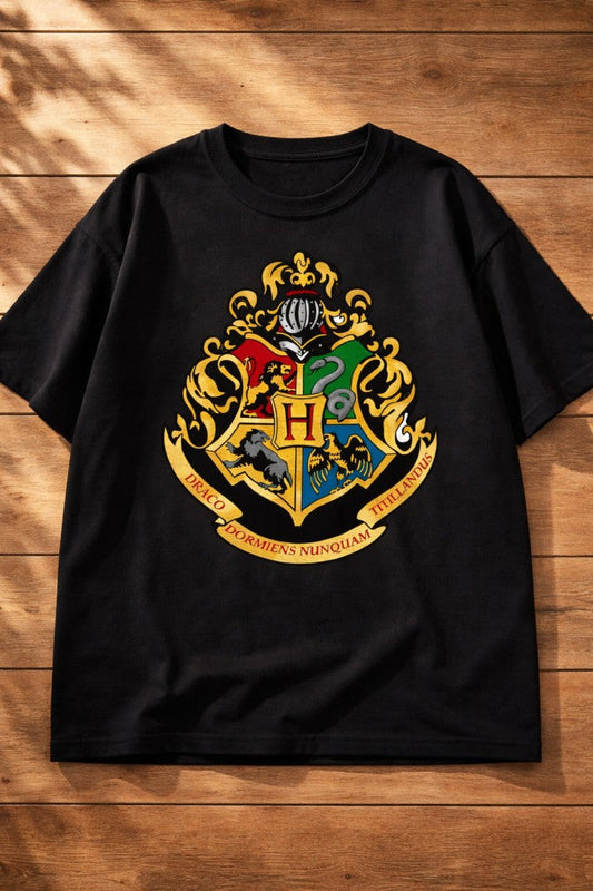 Harry Potter Hogwarts Emblem T-Shirt |  Black