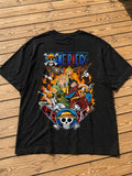 One Piece Anime Drop-Shoulder T-Shirt – Men & Women | Black