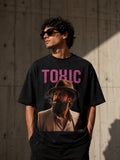 Toxic Yash in Hat Drop-Shoulder T-Shirt – Men & Women | Black