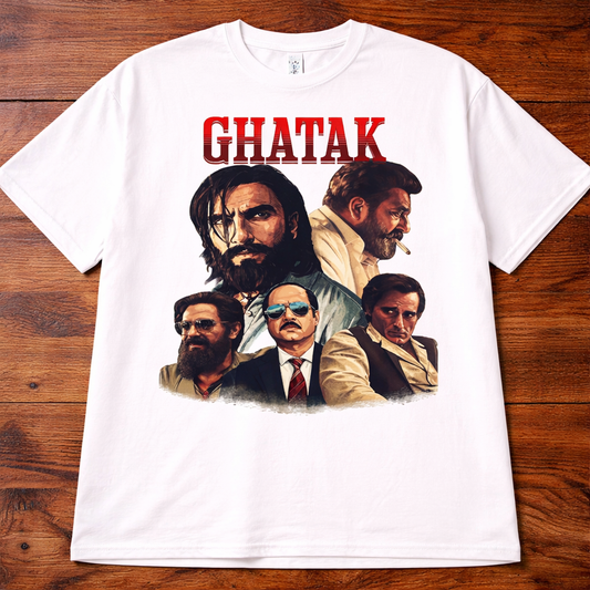 Dhurandhar Ghatak T-Shirt – Men & Women | Moon White