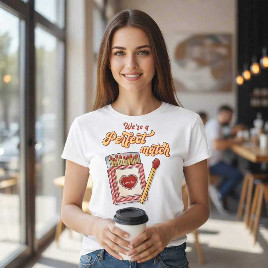 We're A Perfect Match Unisex T-Shirt |  White