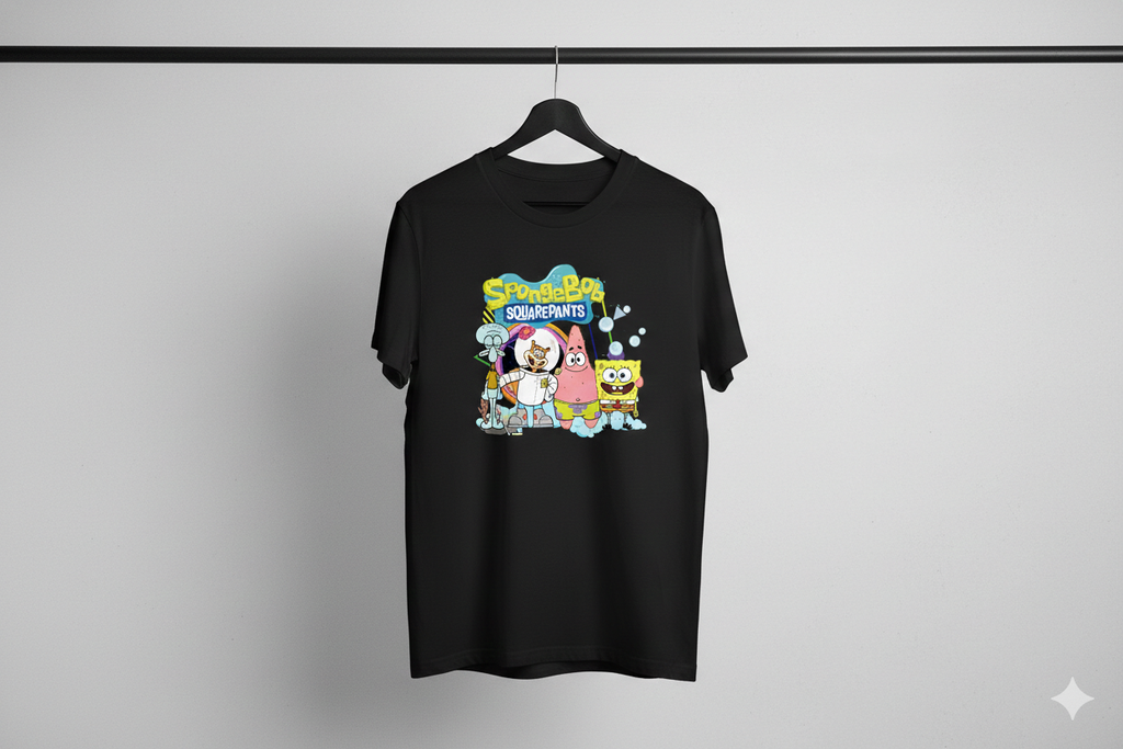 Sponge Bob Square Pants Unisex T-Shirt |  Black