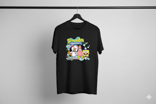 Sponge Bob Square Pants Unisex T-Shirt |  Black