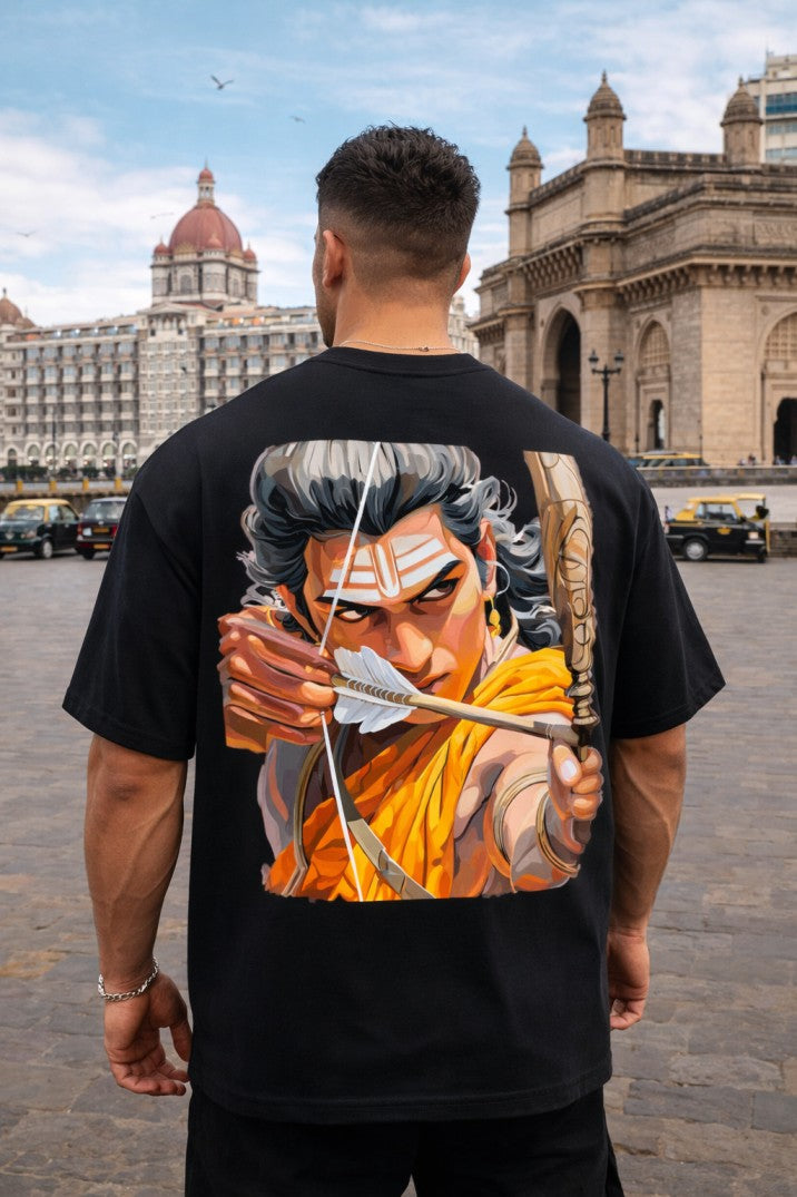 Sri Ram Archer Drop-Shoulder T-Shirt |  Black