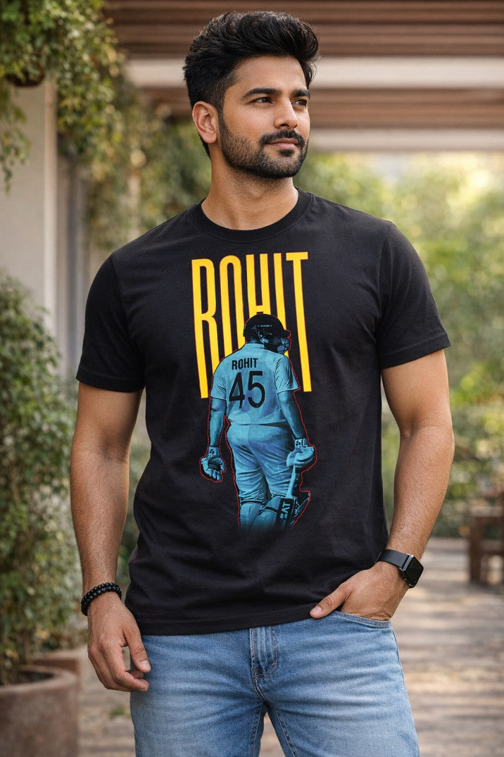 Rohit Sharma OG T-Shirt – Men & Women | Midnight Black