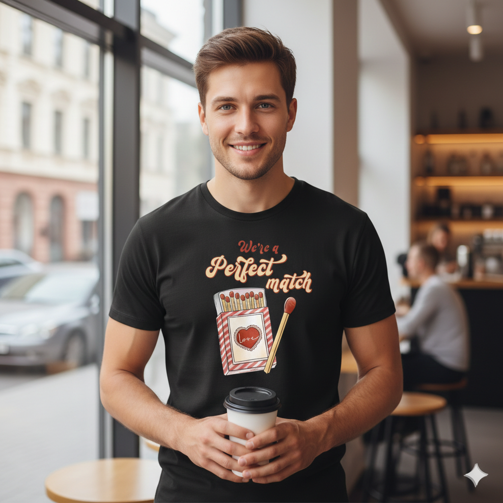 We're A Perfect Match Unisex T-Shirt |  Black