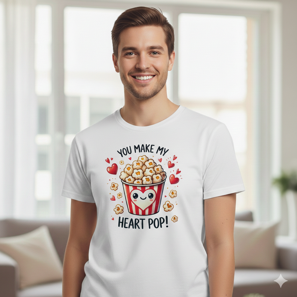 You Make My Heart Pop Unisex T-Shirt |  White