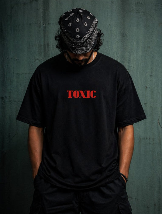 Toxic Dady Is Home Drop-Shoulder T-Shirt – Men & Women | Black