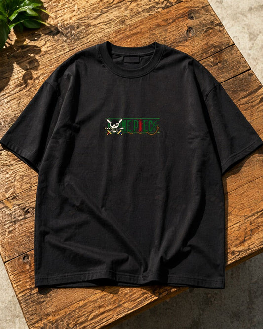 One Piece Roronoa Zoro Drop-Shoulder T-Shirt – Men & Women | Black