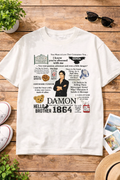 TVD Damon Dialogues T-Shirt | Moon White (Regular Fit)