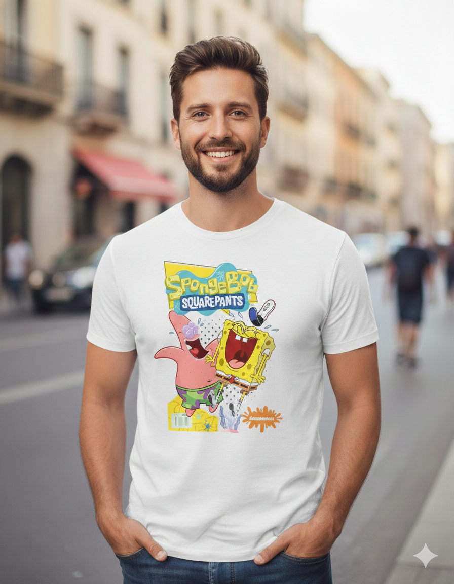 Sponge Bob Unisex T-Shirt |  White