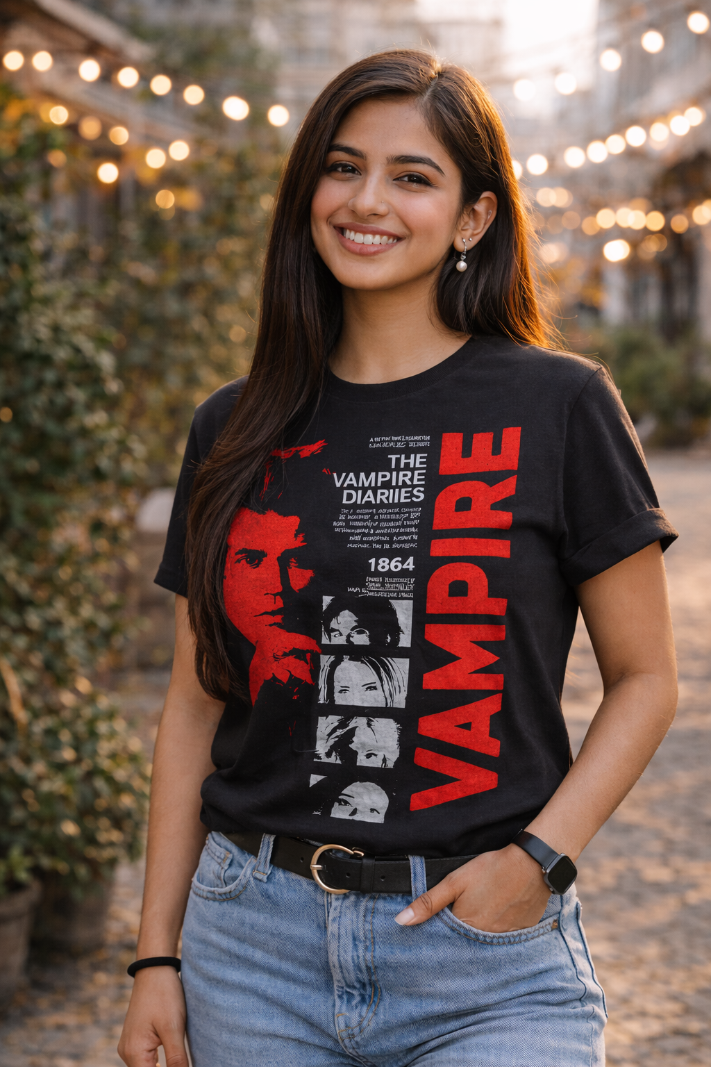 TVD Stefan Unisex T-Shirt | Midnight Black (Regular Fit)