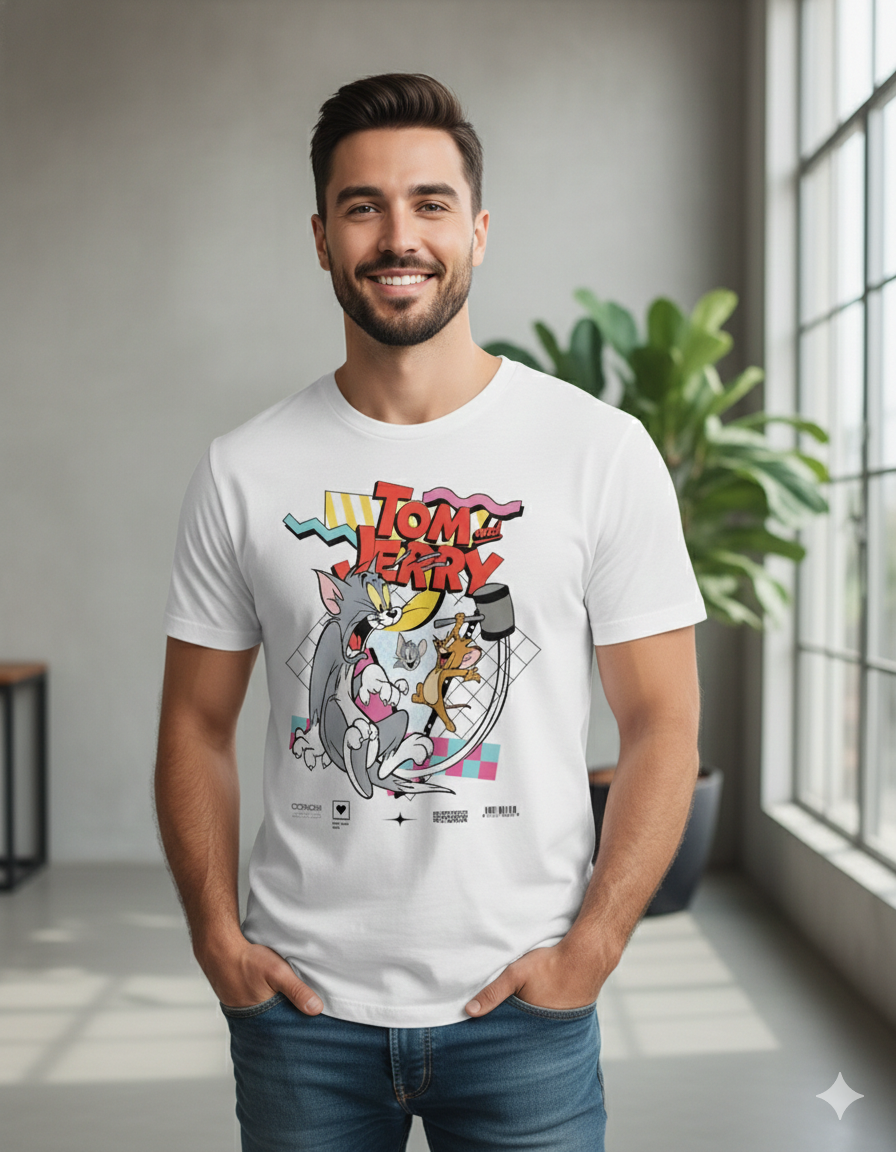 Tom And Jerry 2 Unisex T-Shirt |  White