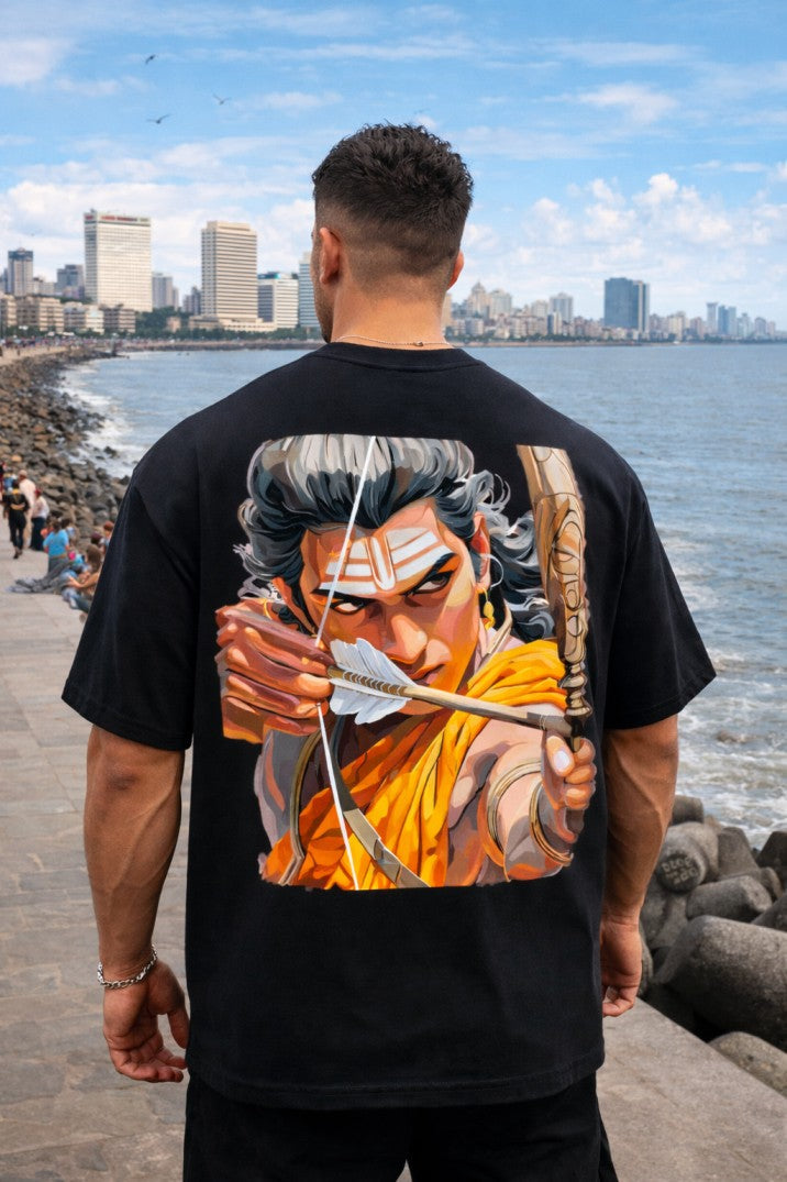 Sri Ram Archer Drop-Shoulder T-Shirt |  Black