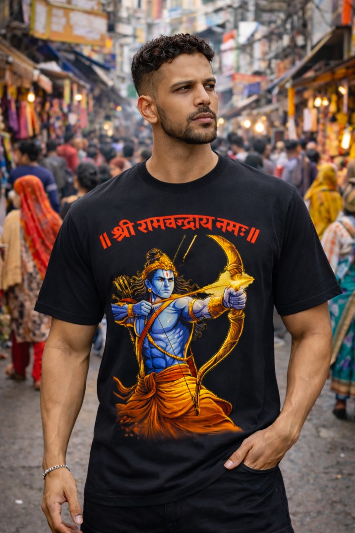 Sri Ram Shooting Regular T-Shirt |  Black