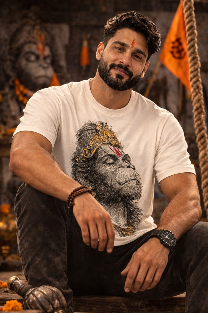 Hanuman Ji Regular T-Shirt |  Off White