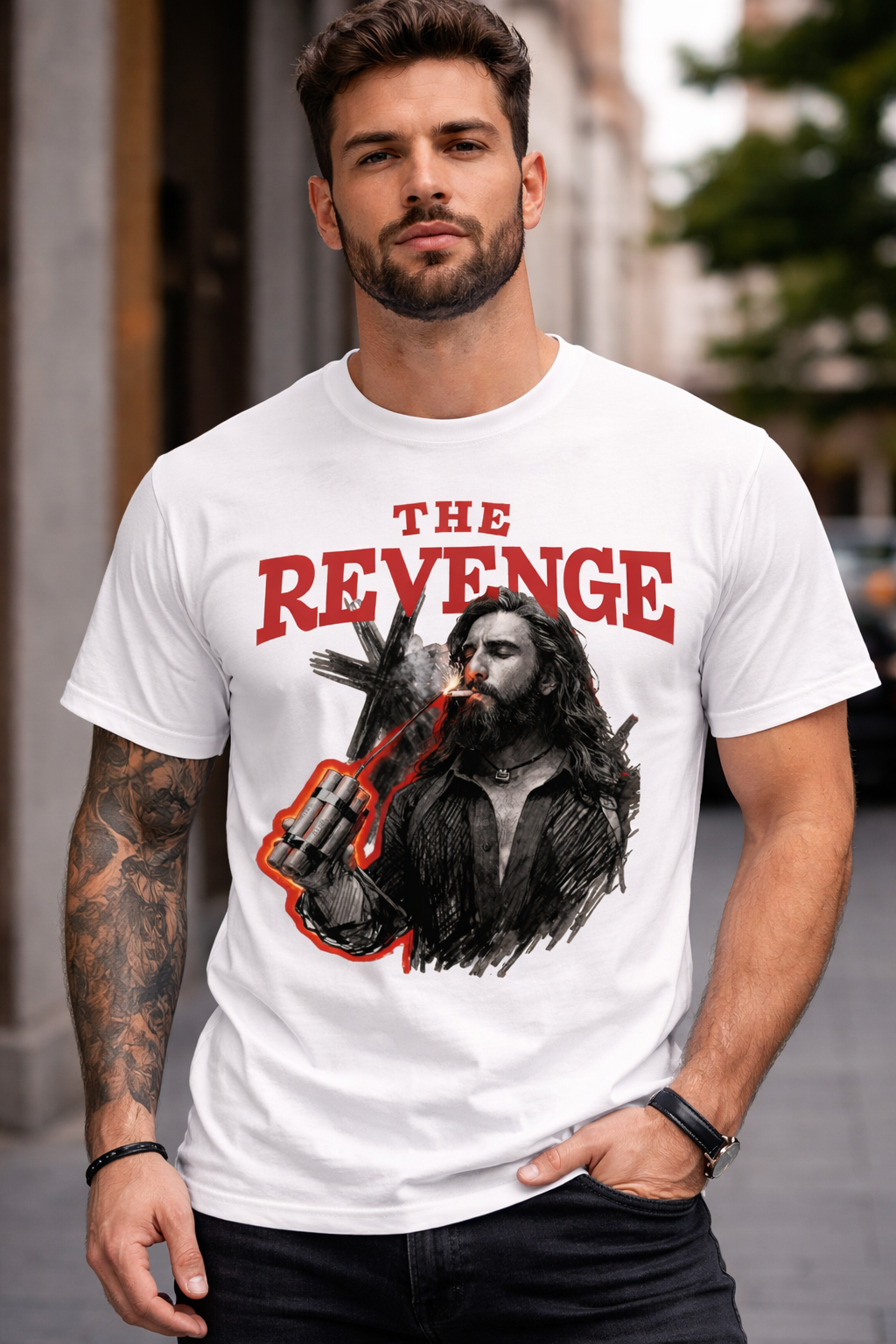 The Revenge T-Shirt – Men & Women | Moon White