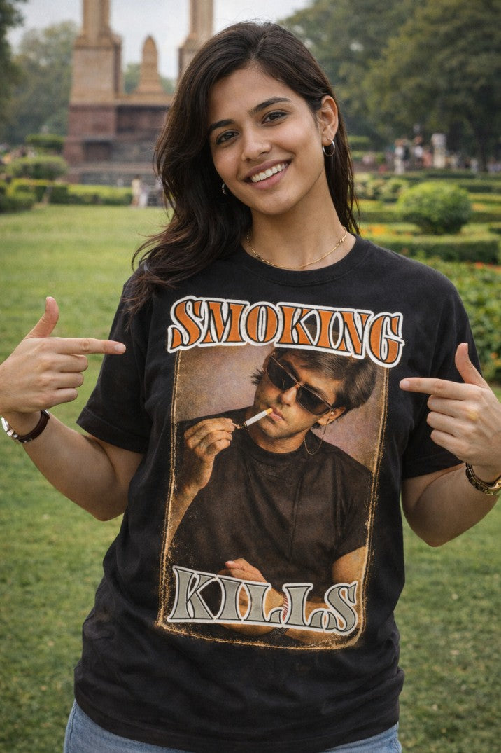 Salman Khan No Smoking T-Shirt – Men & Women | Black