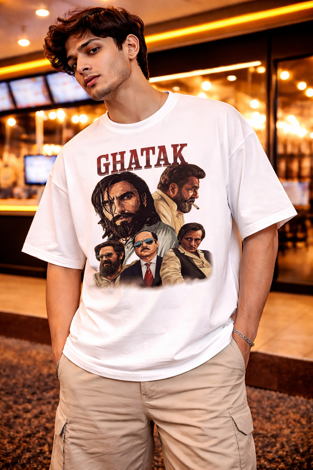 Dhurandhar Ghatak T-Shirt – Men & Women | Moon White