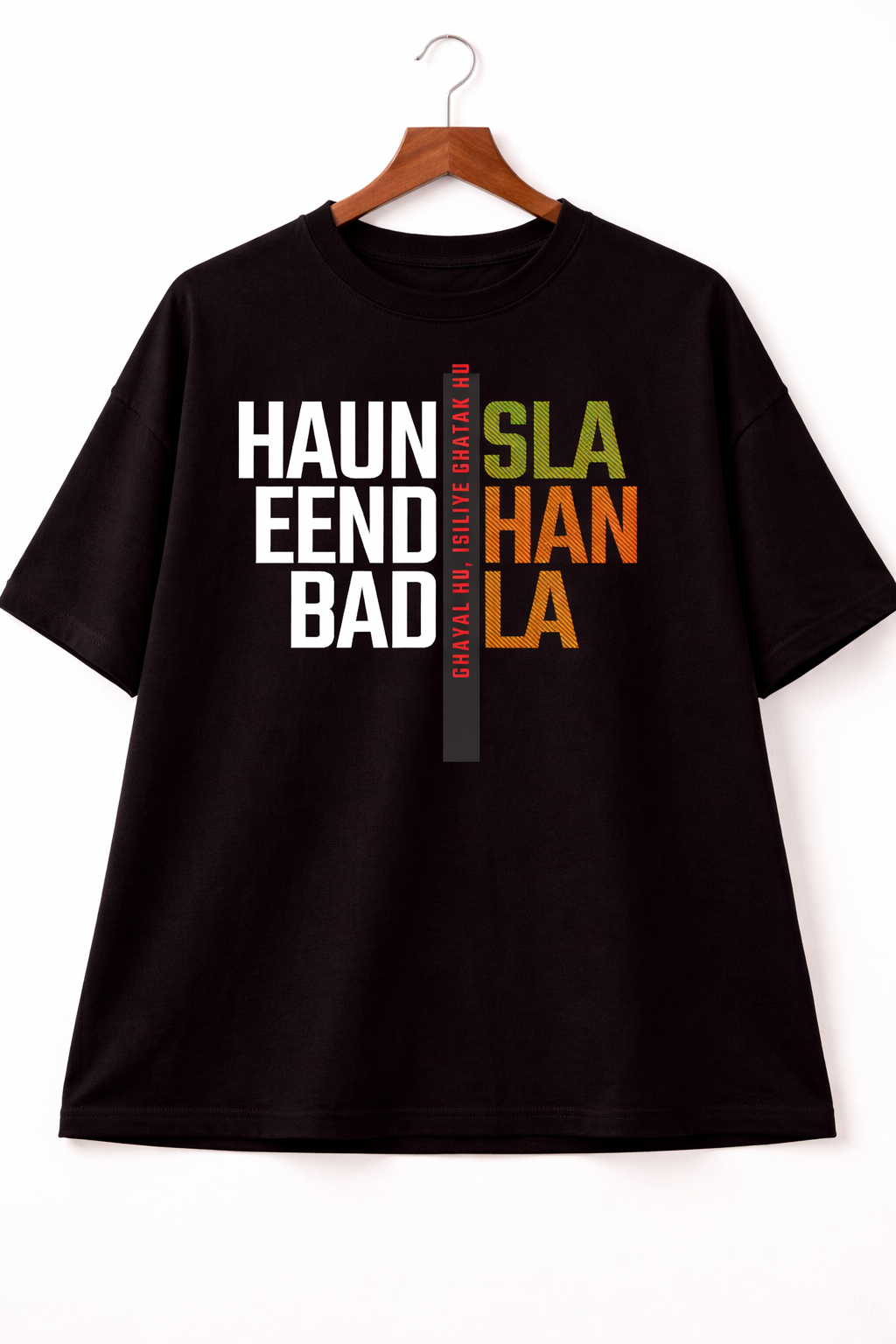 Dhurandhar Ghayal hu Isliye Ghatak Hu Drop-Shoulder T-Shirt – Men & Women | Black