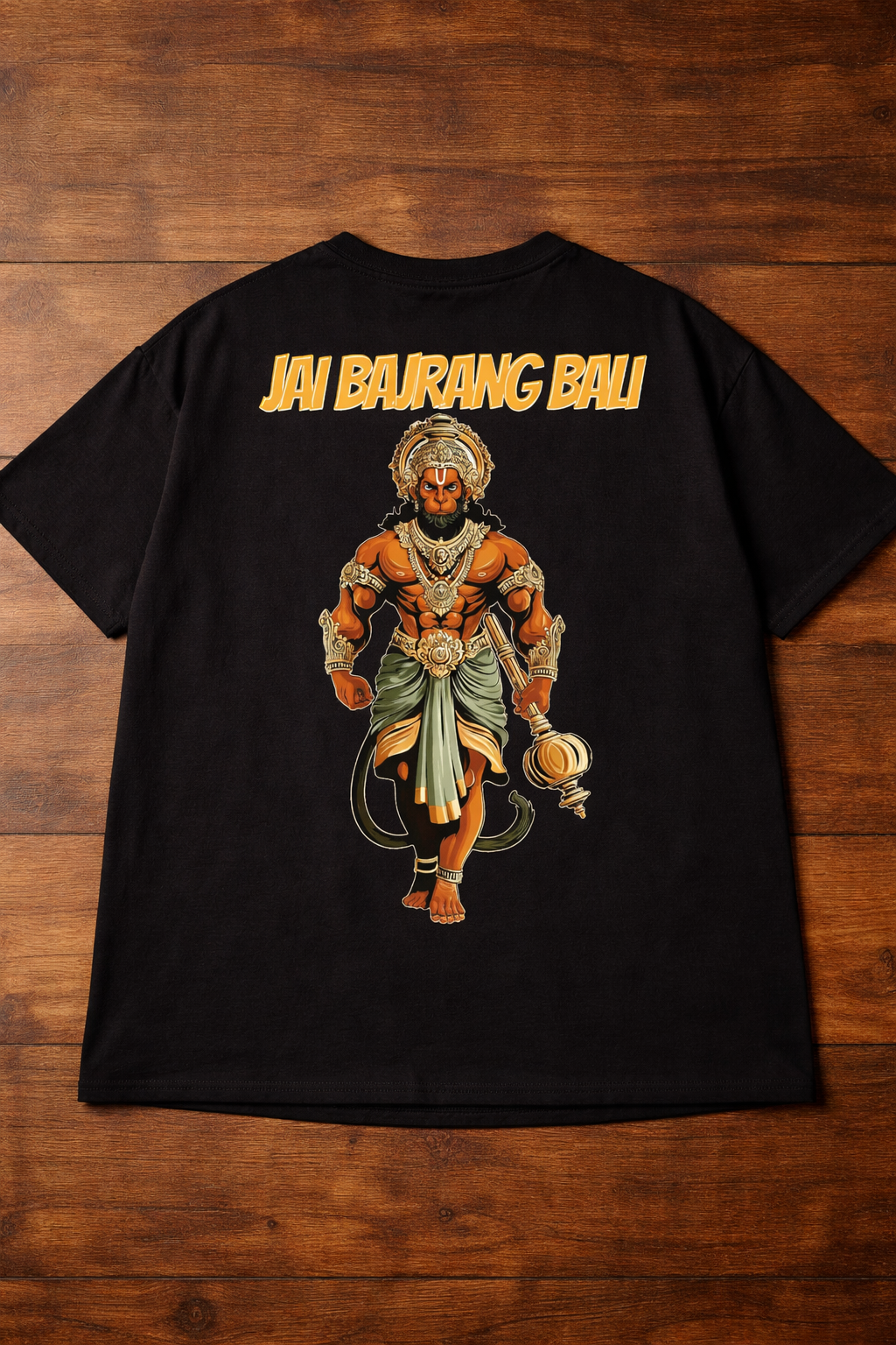 Jai Bajrang Bali Drop-Shoulder T-Shirt – Men & Women | Black