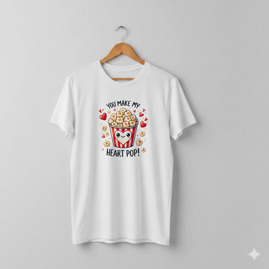 You Make My Heart Pop Unisex T-Shirt |  White