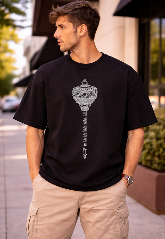 Shri Hanuman Gada T-Shirt – Men & Women | Black