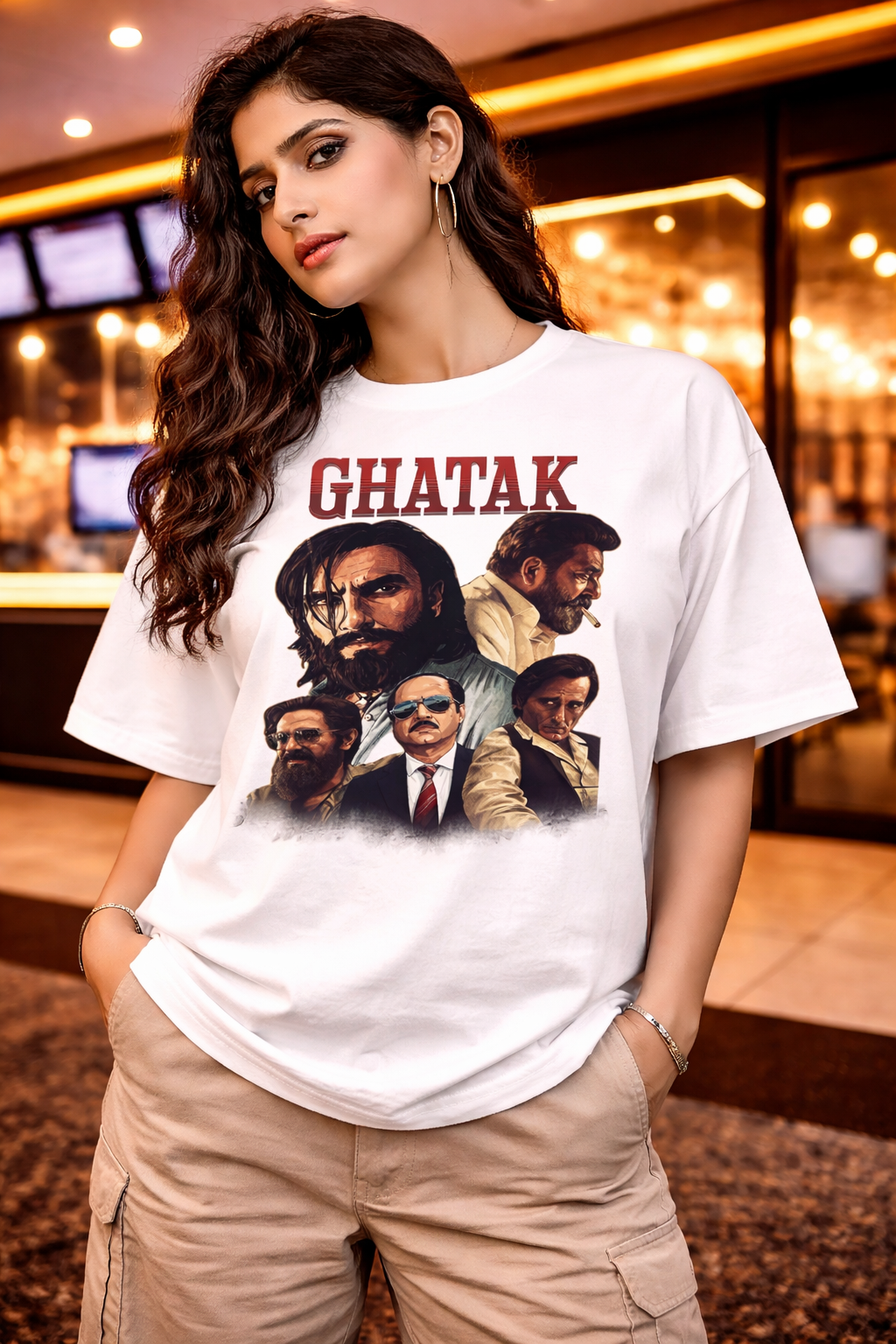 Dhurandhar Ghatak T-Shirt – Men & Women | Moon White