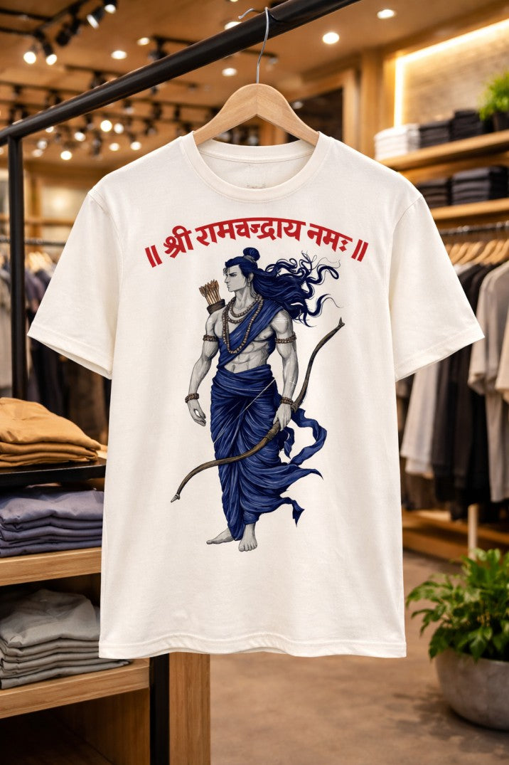 Sri Ram In Wind Regular T-Shirt |  Off-White
